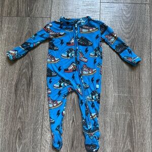 Posh Peanut Footie Zippered One Piece Sneaker Design